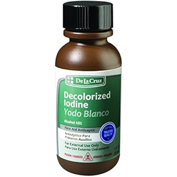 Amazon Com De La Cruz Decolorized Iodine First Aid Antiseptic