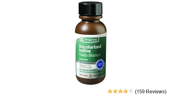Amazon Com De La Cruz Decolorized Iodine First Aid Antiseptic