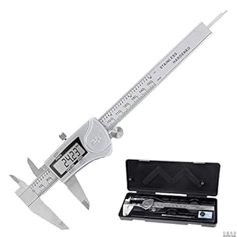 Pie de Rey Digital, Lemego Calibre Digital Profesional, Pantalla Electrónica LCD de Acero Inoxidable, Impermeable 54, 0.01mm, 150mm/6pulgadas para Medir Interior / Exterior / Altura / Profundidad: Amazon.es: Industria, empresas y ciencia