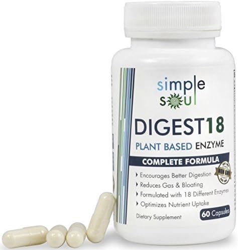 Digest 18 - Digestive Enzymes. Plant-Based. Non-GMO. Complete Spectrum Formula