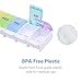 DANYING Large 7 Day Pill Organizer, Push Button Weekly Pill Box, Vitamin Pill Case, Pill Container