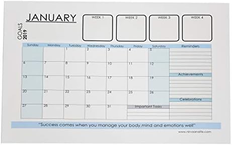 Nirvanalife Monthly Goals Desk/Wall Planner