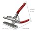 Extra Wide Canvas Pliers 549H | Pulling Clamping Over Stretcher Bars Or Upholstery | with Spring + (Bonus 200 Staples) + Red and Alloy Metal