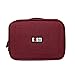 BUBM Travel Cable Organizer, Portable Cord Cable Gear Organizer Electronic Accessories Case (1Pcs(Rose Red,2 layer))