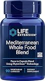 Life Extension Mediterranean Whole Food Blend 90 vegetarian capsules. Pack of 1 bottle