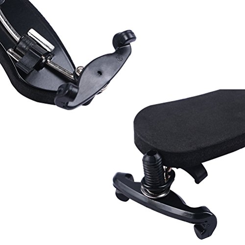 Vankcp Violin Aluminum Alloy Shoulder Rest for 4/4-3/4 Sizes, Adjustable Violin Shoulder Pad Mute for Beginners and Professionals, Collapsible and Adjustable, Black - Thumbnail 3