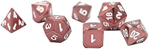 7pcs/Set Metal Dice Polyhedral Role Playing Game Dice for Dungeons and Dragons, RPG Dice Gaming, Innovative RPG Dice D&D Metal Dice DND Game Dice Electrophoresis