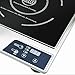 Empava Electric Stove Induction Cooktop Vertical with 2 Burners Vitro Ceramic Smooth Surface Glass in 120v, 12 Inch, Black