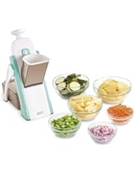 DASH DSM100GBAQ04 Safe Slice Mandoline for Vegetables, Meal Prep & More with Thickness Adjuster, Aqua