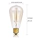 Kiven Vintage Edison Bulb Tungsten Wire - 110 Volts - Dimmable - 230 Lumens -2200K Warm Temperature Antique Light Bulb (60w)