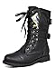 DREAM PAIRS Women's New Winter Lace Up Combat Booties Boots