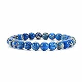 Cherry Tree Collection Gemstone Beaded Stretch Bracelet 8mm Round Beads 7