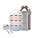 Unichart Stainless Steel Lunch Box, Round Bento Lunch Container with Lunch Bag, Spoon and Chopsticks, Stackable Leak-Proof Containers, Insulated for Adult Food Snack Storage Boxes(3-Tier)
