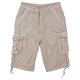 UB Men's Casual Long Cargo Shorts