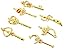 Sailor Moon Sailor Pretty Moon Guardian 12pcs Cosplay Keychain Necklace Toy,Golden,one size