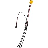HAWK'S WORK Brushless ESC, 20A Brushless Motor Electric Speed Controller BEC 5V 1A with XT60 & 3.5mm Plugs, Super Light-Weigh