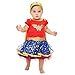 DC Comics Justice League Wonder Woman Newborn Baby Girls Cosplay Costume Bodysuit Dress Cape and Headband Set 0-3 Months