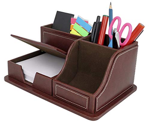 Panku® Faux Leather Brown Paper/Memo/Phone/Card Holder Desk Table Organizer Office Supply Stationery Pack of 1… Panku® Faux Leather Brown Paper/Memo/Phone/Card Holder Desk Table Organizer Office Supply Stationery Pack of 1…