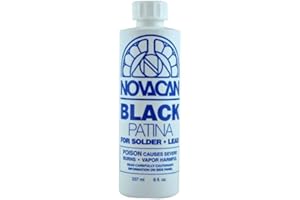RAINBOW ART GLASS Novacan Black Patina for Solder/Lead 8oz.