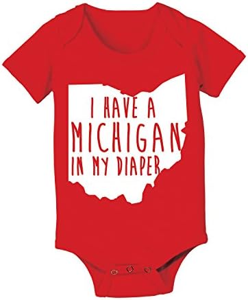 Michigan in My Diaper Funny Buckeyes State of Ohio Football Baby One Piece