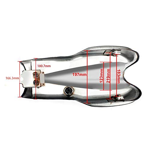 Serbatoio Cafe Racer Per Yamaha Virago 250 - 12 Litri In Acciaio, Pronto Per Personalizzare