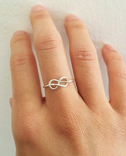 Infinity Knot Ring ~Bridesmaid Gift Set 3 4 5 6 7 8 ~14K Gold /Rose Gold-Filled /Sterling Silver ~Couple Promise Girlfriend Gift ~Adjustable