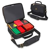 ENHANCE MTG Card Box Storage Case - Deck Holder Card Carrying Case Bag Compatible with Magic MTG Cards, Card Games, Cards Against Humanity - Pencil Loops, Pocket for Dice, Tokens