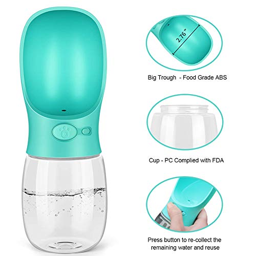 QQPETS Dog Water Bottle Leak Proof Portable Travel Drink Cup with Bowl Dispenser for Pet Outdoor Walking Hiking… - Image 4