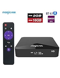Magicsee N5 TV Box Amlogic S905X Android 7.1 DDR3 2GB RAM 16GB ROM 2.4G&5G WiFi Support BT 4.1 4K H.265 Set Top Box