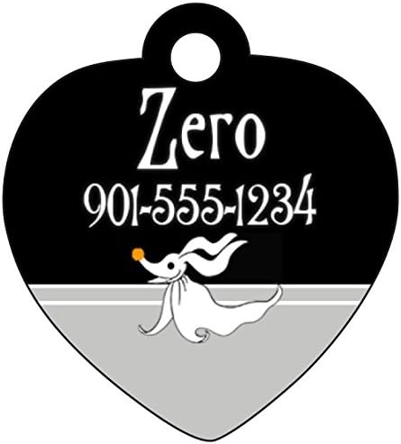 Nightmare Before Christmas Zero Pet Id Tag for Dogs & Cats Personalized w/ Name & Number