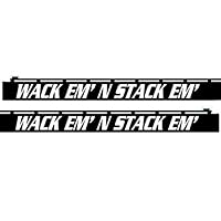 Waterfowl Decals Shotgun Barrel Decal - Wack Em N Stack Em - SBD019 (White)