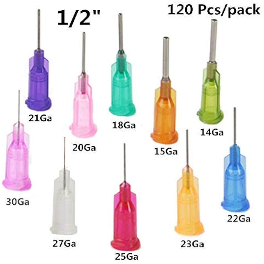 120Pcs 1/2" Industrial Liquid Dispenser Needle Adhesive Glue Dispensing