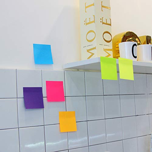Sticky Notes 3x3 Inches,Bright Colors Self-Stick Pads,100 Sheets/Pad,12 Pads - Thumbnail 4