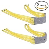 Outdoor Hunting Slingshot Rubber Bands Anti-slip Leather Bands Tube Elastica Replacement Kits Slingshot Accessories For Stainless Adjustable Adult Hunting Slingshot Kit (2 Picks) - Yellow