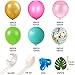Whaline 123Pcs Tropical Hawaii Balloon Arch Garland Kit with Tying Tool Luau Party Decor with Palm Leaves Multicolor Latex Confetti Balloons for Summer Flamingo Moana Beach Birthday Party Supplies