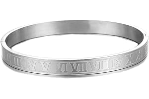 RINTOLER 18K Gold Plated Stainless Steel Bracelets for Men - Roman Numeral Bracelet Luxury Crown King Twisted Cable Bracelet Set Men Cuff Bangle Bracelets Father's Day Gifts