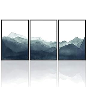 signwin 3 Piece Framed Canvas Wall Art Mountain...