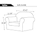 SyMax Spandex Stretch Sofa Slipcovers 2 Pieces Non Slip Sofa Seat Chair Covers Couch Furniture Protector for Dog/Cat(Chair, Off-White)