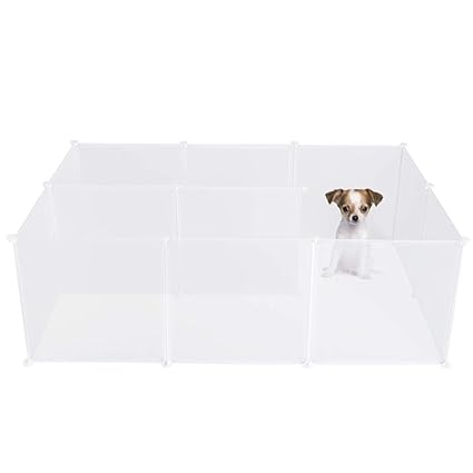 Rackaphile 50x50cm DIY Freigehege Erweiterbarer Laufstall Laufgitter Welpenauslauf für Kleintiere Wie Hase, Kaninchen, Meersc