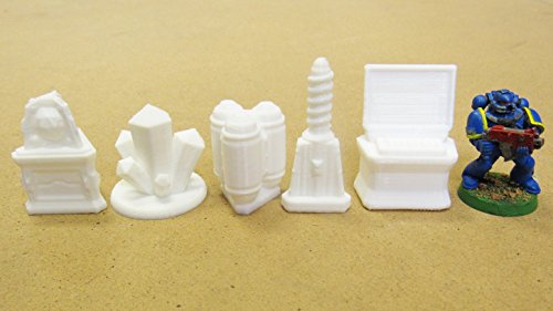 Objective Markers, Terrain Scenery for Tabletop 28mm Miniatures Wargame, 3D Printed and Paintable, EnderToys