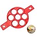 2017 Upgrade Pancake Molds Ring Fried Egg Mold Reusable Silicone Non Stick Pancake Maker Egg Ring Maker (Red)