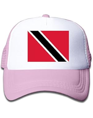 Flag Of Trinidad and Tobago Boy & Girl Grid Baseball Caps Adjustable sunshade Hat For Children