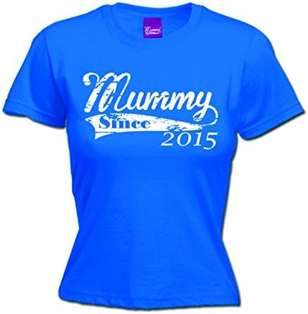 123t Women's Mummy Since 2015 Mum Mother T Shirt Grandma Children Child Kids Granny Year Personalised Baby Babies Birthday Gift Christmas Present FITTED T-SHIRT