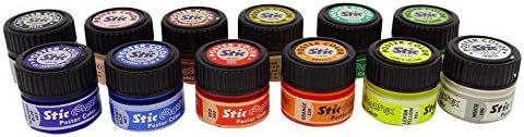 Stic Colorstix Poster Colour Paint Set 12.5 ml Gouache Paint 12 Assorted Shades - 1 Box