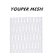 Youper Lacrosse Stringing Kit Semi-Soft Mesh Assorted Colors (White)