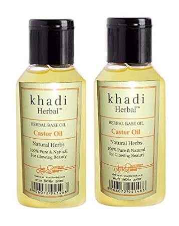 Khadi Herbal Castor Oil for Hair Growth - 100ml (Pack of 2)