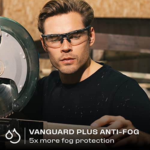 NoCry Safety Glasses with “Floating” Clear Lenses, Premium Anti Fog and