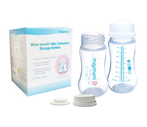 Wide Neck Breastmilk Collection n Storage Bottle 9oz; Re-markable SureSeal Disc. Fits Spectra S2 Spectra S1 Spectra 9 Plus and Avent Breastpumps Replace Spectra Bottle, Avent Classic Natural Bottle