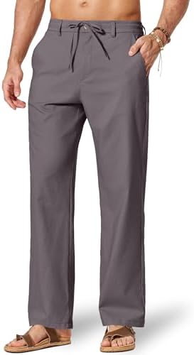 nautica men's modern-fit linen dress pants Nautica Men's Modern-Fit Linen Dress Pants - Tan Solid