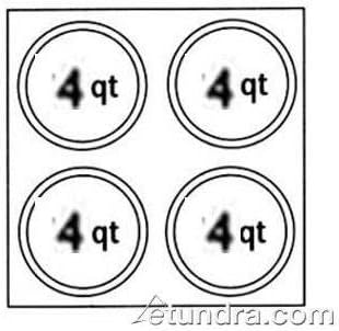 Four Hole Adapter Plate Only for Four 4 Quart Inset